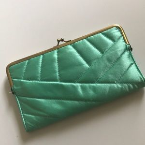 Brand New Mint Green Satin Wallet